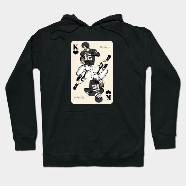 Las Vegas Raiders King of Hearts Hoodie by Rad Love